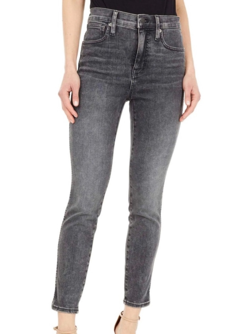 HUDSON  Nico Metallic midrise super skinny jeans